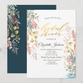 ワイルドフラワーの牧場 ドライ ブライズシャワー 招待状 (正面/裏面)