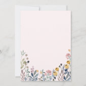 ワイルドフラワーの牧場　ピンクの車　ブライズシャワー 招待状 (裏面)