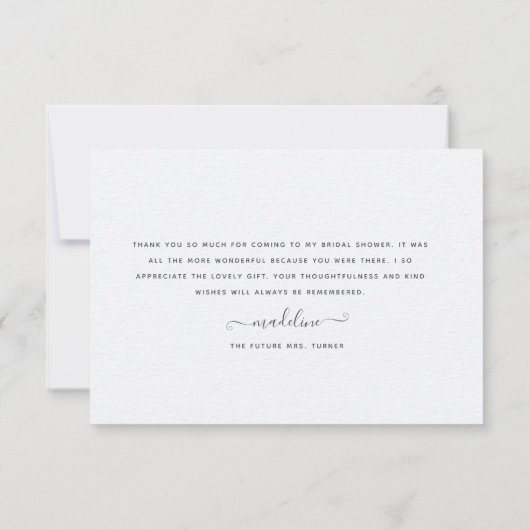 ワイルドフラワーの牧場 ブライダルシャワー サンキューカード (裏面)