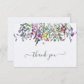 ワイルドフラワーの牧場 ブライダルシャワー サンキューカード (正面/裏面)