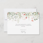 ワイルドフラワーの牧場 ブライダルシャワー サンキューカード (裏面)