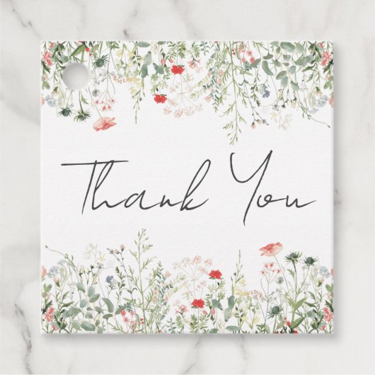 ワイルドフラワーの牧場 ブライダルシャワー フェイバータグ (正面)