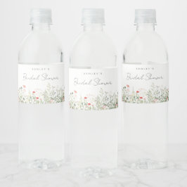 ワイルドフラワーの牧場 ブライダルシャワー ペットボトルラベル