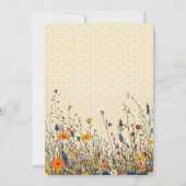 ワイルドフラワーの牧場 ボーホー ベイビーシャワー 招待状 (裏面)