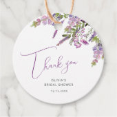 ワイルドフラワーの牧場 ラベンダー パープル ありがとう ギフトタグ フェイバータグ (正面)