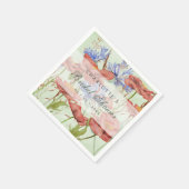 ワイルドフラワーの牧草地のケシブライダルシャワー スタンダードカクテルナプキン (角)