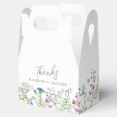 ワイルドフラワーの牧草地フローラの水彩結婚芸術 フェイバーボックス (オープン)