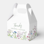 ワイルドフラワーの牧草地フローラの水彩結婚芸術 フェイバーボックス (正面サイド)