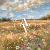 ワイルドフラワーの牧草地絵画の風景の印象主義 ポスター