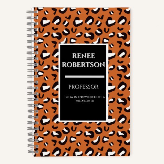 ワイルドフラワーの知恵：はっきりした最小の成長のためのノート ノートブック (正面)