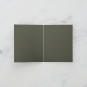 ワイルドフラワーの筆致 セージ ピンク 緑 サンキューカード (内部)