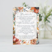 ワイルドフラワーの精神 ボホウェディング 封入カード エンクロージャーカード (スタンド正面)