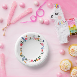 ワイルドフラワーの紙皿 ペーパーボウル