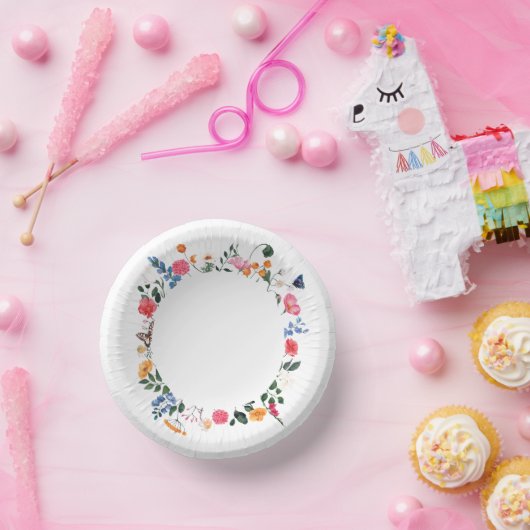 ワイルドフラワーの紙皿 ペーパーボウル (パーティー)