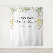 ワイルドフラワーの結婚前お披露目パーティーの背景　写真撮影ブース タペストリー (正面)