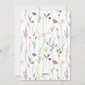 ワイルドフラワーの結婚前お茶会ビンゴゲーム シーズンカード (裏面)