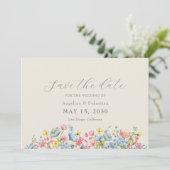 ワイルドフラワーの結婚式の日付を保存 セーブザデート (スタンド正面)