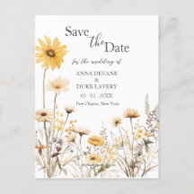 ワイルドフラワーの結婚式の日付を保存