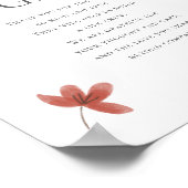 ワイルドフラワーの結婚式の贈り物とカードサイン ポスター (角)