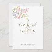 ワイルドフラワーの結婚式カードギフト卓上サイン (正面)