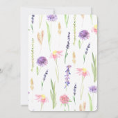 ワイルドフラワーの結婚式前祝賀会の招待状 招待状 (裏面)