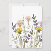 ワイルドフラワーの結婚式前祝賀会招待状 セーブザデート (裏面)