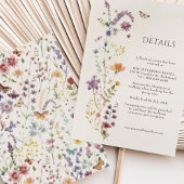 ワイルドフラワーの結婚式 詳細 封入カード 招待状
