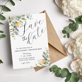 ワイルドフラワーの結婚式 Save The Date カード