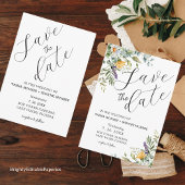 ワイルドフラワーの結婚式 Save The Date カード