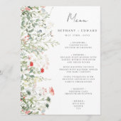 ワイルドフラワーの結婚牧草地のメニュー メニュー (正面)