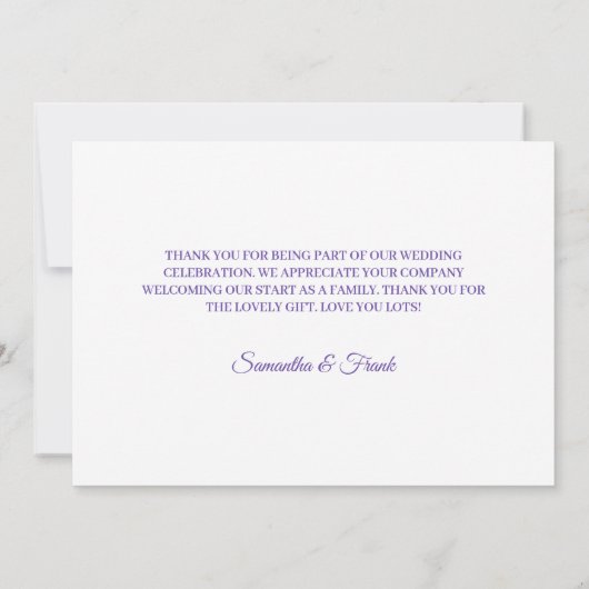 ワイルドフラワーの縁ど水の色 サンキューカード (裏面)