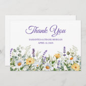 ワイルドフラワーの縁ど水の色 サンキューカード (正面/裏面)