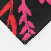 ワイルドフラワーの色ポップ・アートの! フリースブランケット (角)