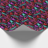 ワイルドフラワーの色ポップ・アートの! ラッピングペーパー (角)