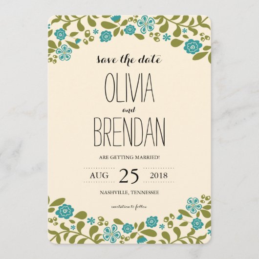 ワイルドフラワーの花が咲く | 日程を保存 セーブザデート (正面)