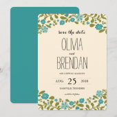 ワイルドフラワーの花が咲く | 日程を保存 セーブザデート (正面/裏面)