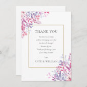 ワイルドフラワーの花のベイビーシャワーの詩 サンキューカード (正面/裏面)