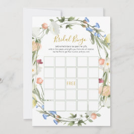 ワイルドフラワーの花嫁シャワー ビンゴゲーム シーズンカード