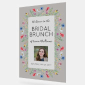 ワイルドフラワーの花嫁シャワー 花嫁のブランチ ウェルカム アクリルサイン (傾斜)