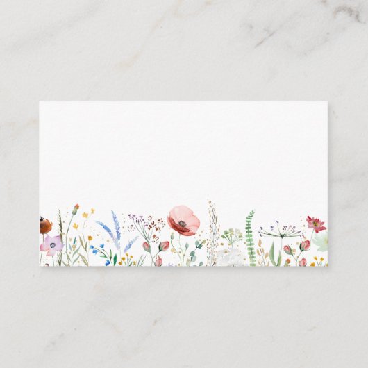 ワイルドフラワーの花束の数当てゲーム エンクロージャーカード (裏面)