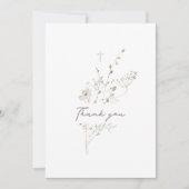 ワイルドフラワーの花束 | バプテスマサンキューカード 招待状 (正面)