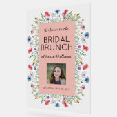 ワイルドフラワーの花束 ブライダルシャワーのウェルカムサイン ブライダルランチ アクリルサイン (傾斜)