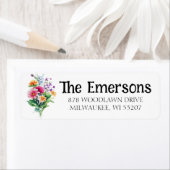 ワイルドフラワーの花束 ラベル (インサイチュ)