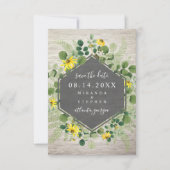 ワイルドフラワーの花束 白レンガ Save The Date セーブザデート (正面)