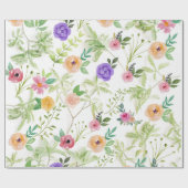 ワイルドフラワーの花束 結婚前のお祝い ウェディング バースデー ラッピングペーパー (フラット)