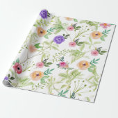 ワイルドフラワーの花束 結婚前のお祝い ウェディング バースデー ラッピングペーパー (アンロールド)