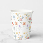 ワイルドフラワーの花柄 紙コップ (右)