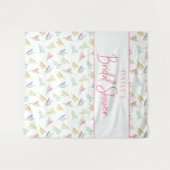 ワイルドフラワーの花畑 おしゃれなブライダルシャワーのタペストリー タペストリー (正面(横))