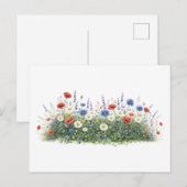 ワイルドフラワーの花畑 シーズンポストカード (正面/裏面)