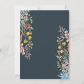 ワイルドフラワーの花畑 赤ちゃんの成長 ドライ ベビーシャワー 招待状 (裏面)